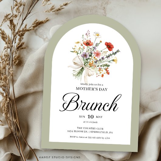 Bloemstuk Moederdag Brunch Uitnodiging