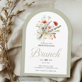 Bloemstuk Moederdag Brunch Uitnodiging