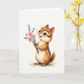 Bloemstuk Moederdag kaart (Gele Bloem)