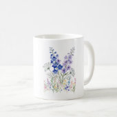 Bloemstuk mok Blauw & Lavendel – Delicate Bloemen (Voorkant rechts)