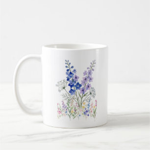 Bloemstuk mok Blauw & Lavendel – Delicate Bloemen