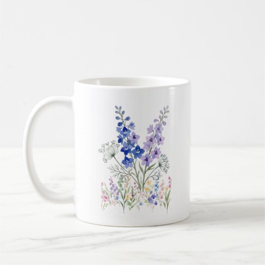 Bloemstuk mok Blauw & Lavendel – Delicate Bloemen (Links)