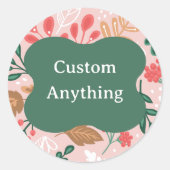 Bloemstuk naar keuze ronde sticker (Voorkant)