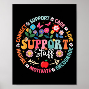 Bloemstuk ondersteuning personeel waardering week poster