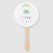 Bloemstuk parachute baby shower handwaaier (Voorkant)