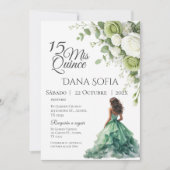 Bloemstuk Quincenera in het Spaans Kaart (Voorkant)