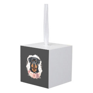 Bloemstuk Rottweiler Hond Portret Sublimatie Decoratie