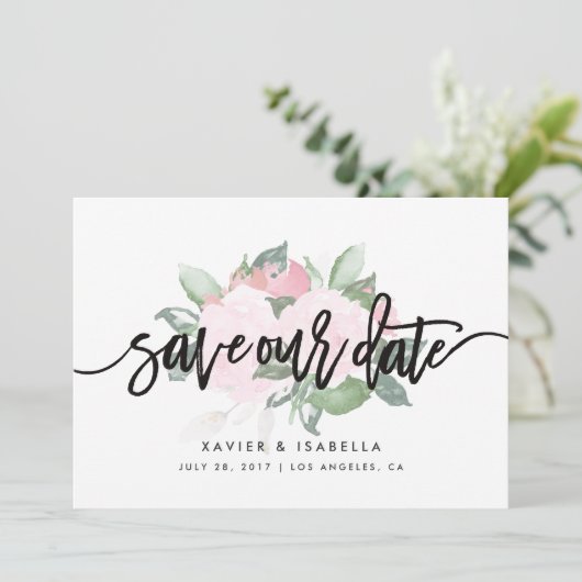 Bloemstuk | Save The Date Aankondiging (Staand voorkant)