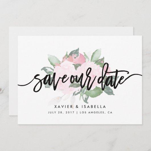 Bloemstuk | Save The Date Aankondiging (Voorkant / Achterkant)