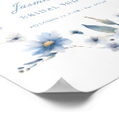 Bloemstuk Something blue before i do Bruidsfeest  Poster (Hoek)