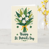 Bloemstuk St. Patrick's Day Kaart (Gele Bloem)