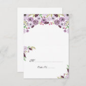 Bloemstuk Tafelkaart | U Vouwt Paars Kaart (Voorkant / Achterkant)