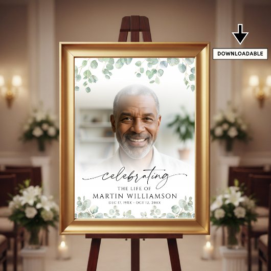 Bloemstuk ter herdenking van de begrafenis poster