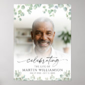 Bloemstuk ter herdenking van de begrafenis poster (Voorkant)