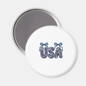 Bloemstuk USA Strik patriottisch vector ontwerp_1 Magneet (Voorkant / Achterkant)