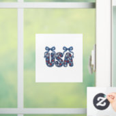 Bloemstuk USA Strik patriottisch vector ontwerp_1 Raamsticker (Huis)