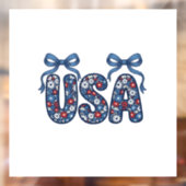 Bloemstuk USA Strik patriottisch vector ontwerp_1 Raamsticker (Vel 2)