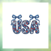Bloemstuk USA Strik patriottisch vector ontwerp_1 Raamsticker (Vel 3)