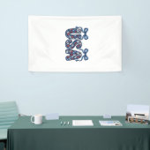 Bloemstuk USA Strik patriottisch vector ontwerp_1 Spandoek (Beurs)