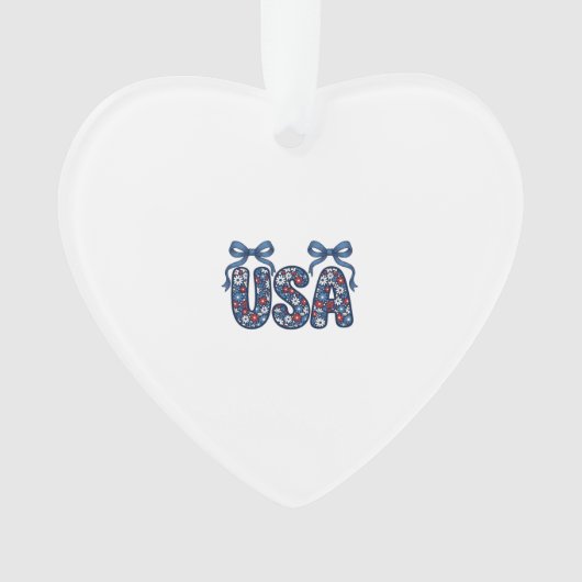 Bloemstuk USA Strik patriottische Vector ontwerp_1 Ornament (voorkant)
