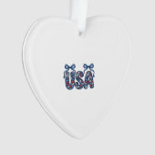 Bloemstuk USA Strik patriottische Vector ontwerp_1 Ornament (voorkant)