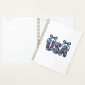Bloemstuk USA Strik patriottische Vector ontwerp_1 Planner (Display)