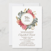 Bloemstuk voor 70e trouwdagfeest kaart (Voorkant)