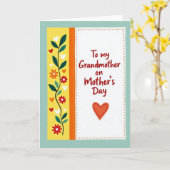 Bloemstuk Voor Mijn Oma Kaart (Gele Bloem)