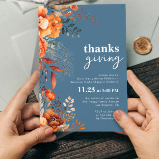 Bloemstuk voor Thanksgiving-diner Kaart