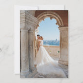 Bloemstuk voor tuinbruiloft Elegante blauwe roos f Kaart (Achterkant)