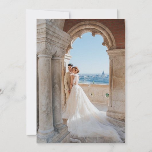 Bloemstuk voor tuinbruiloft Elegante blauwe roos f Kaart (Achterkant)