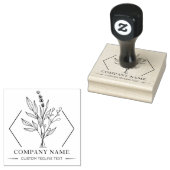 Bloemstukken Aangepaste Bedrijfsnaam Rubberstempel (Gestempeld)