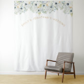 Bloemstukken groen Huwelijksfeest Foto Achtergrond Wandkleed (In situ)