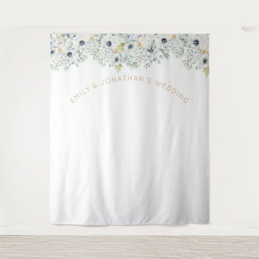 Bloemstukken groen Huwelijksfeest Foto Achtergrond Wandkleed (Voorkant)