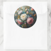Bloemstukken in overvloed ronde sticker (Tas)