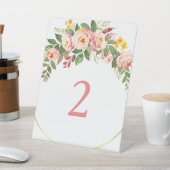 Bloemstukken tafel nummers reclamebord met voetstuk (Insitu)
