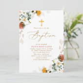 Bloemstukken wilde bloemen Doop  Kaart (Staand voorkant)