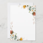 Bloemstukken wilde bloemen Doop  Kaart (Achterkant)