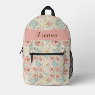 Bloemstukwerk Appliqué Bedrukte Rugzak