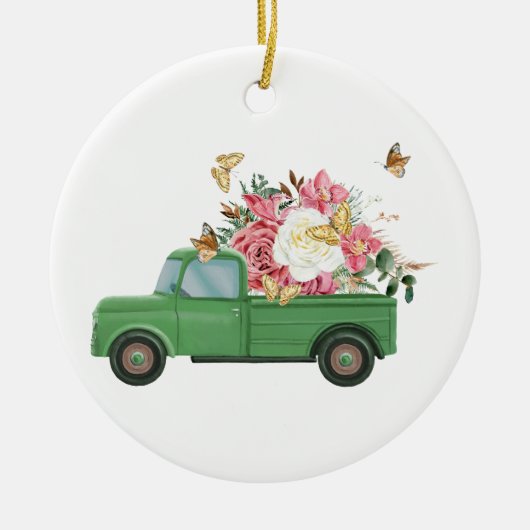Bloemsublimatieontwerpen Keramisch Ornament (Voorkant)