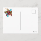 Bloemsuiker schedel Día de los Muertos Spaans Briefkaart (Achterkant)