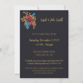 Bloemsuiker schedel Quinceanera Verjaardag Engels Kaart (Achterkant)