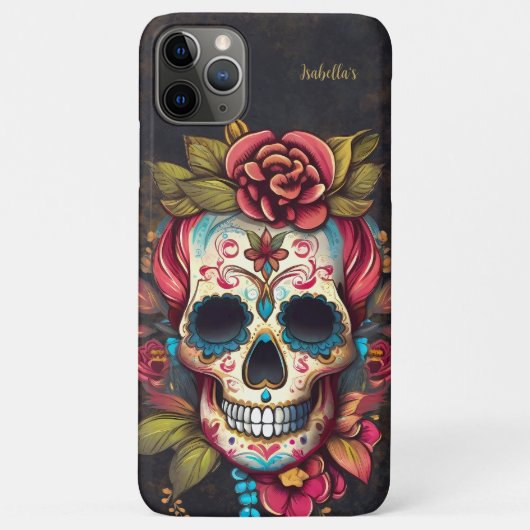 Bloemsuiker schedel zoet 16 Verjaardag Case-Mate iPhone Case (Achterkant)