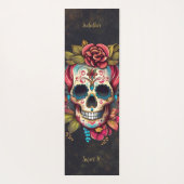 Bloemsuiker schedel zoet 16 Verjaardag Yogamat (Achterkant)