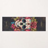 Bloemsuiker schedel zoet 16 Verjaardag Yogamat (Voorkant (horizontaal))
