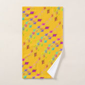 Bloemsymbolen Geel Goud Bad Handdoek (Handdoek)