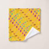 Bloemsymbolen Geel Goud Bad Handdoek (Wasdoekje)