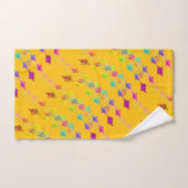 Bloemsymbolen Geel Goud Bad Handdoek (Handdoek)