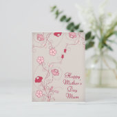 Bloemtakken Moederdag Groeten Briefkaart (Staand voorkant)