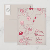 Bloemtakken Moederdag Groeten Briefkaart (Voorkant / Achterkant)